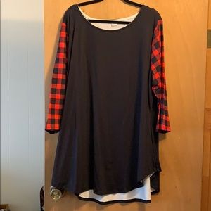 Buffalo Plaid Tunic 3X NWOT